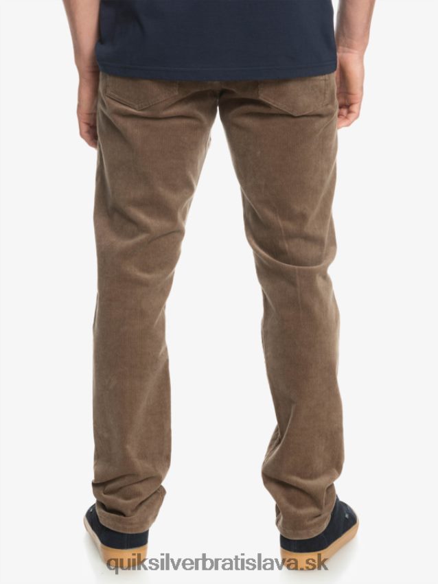 manšestrové nohavice kracker cordur Quiksilver muži B80HXR1547 čokoládový kúsok