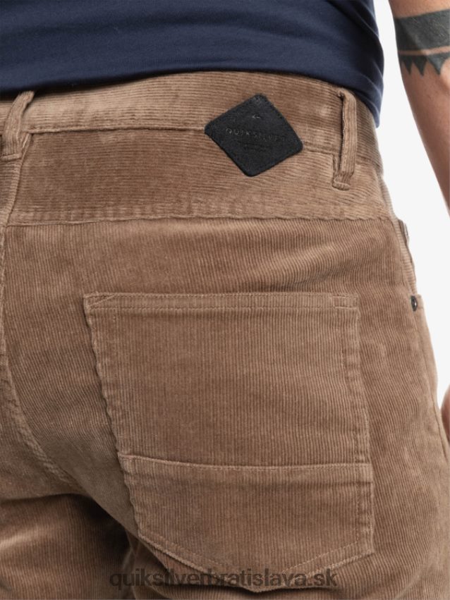 manšestrové nohavice kracker cordur Quiksilver muži B80HXR1547 čokoládový kúsok