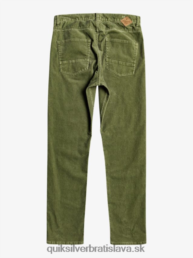 manšestrové nohavice kracker rovného strihu Quiksilver muži B80HXR1607 štvorlístok