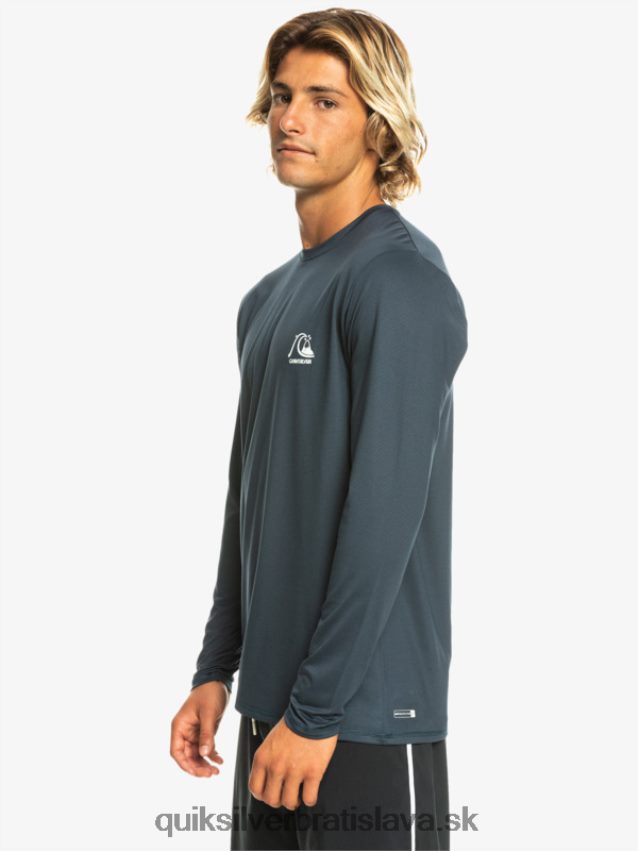 Dedičské vresové tričko na surf s dlhým rukávom upf 50 Quiksilver muži B80HXR1470 polnočný námornícky vres