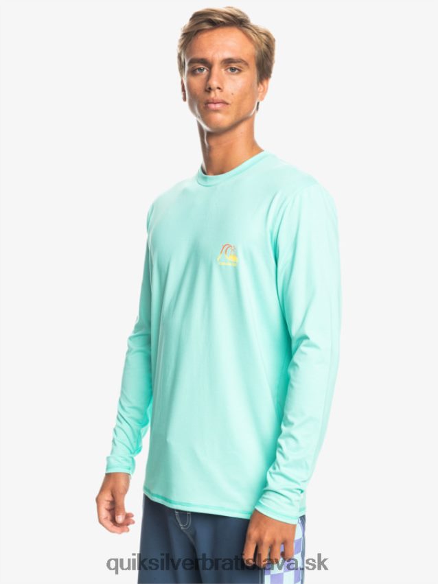 Dedičské vresové tričko na surf s dlhým rukávom upf 50 Quiksilver muži B80HXR1471 bazén zelený vres