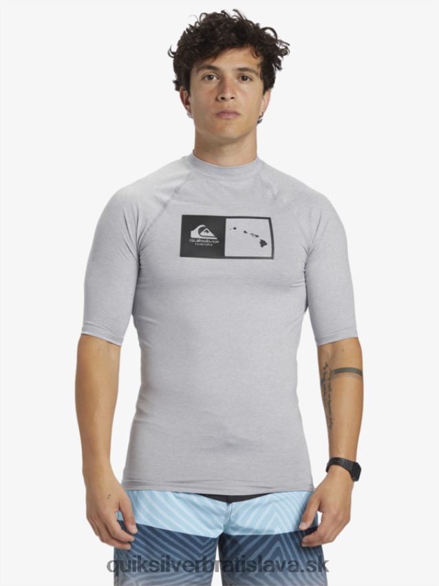 Havajské surfové tričko s krátkym rukávom upf 50 Quiksilver muži B80HXR1169 vres so snehom