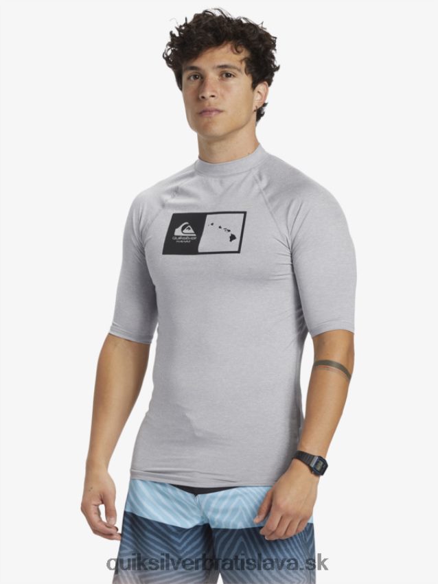 Havajské surfové tričko s krátkym rukávom upf 50 Quiksilver muži B80HXR1169 vres so snehom