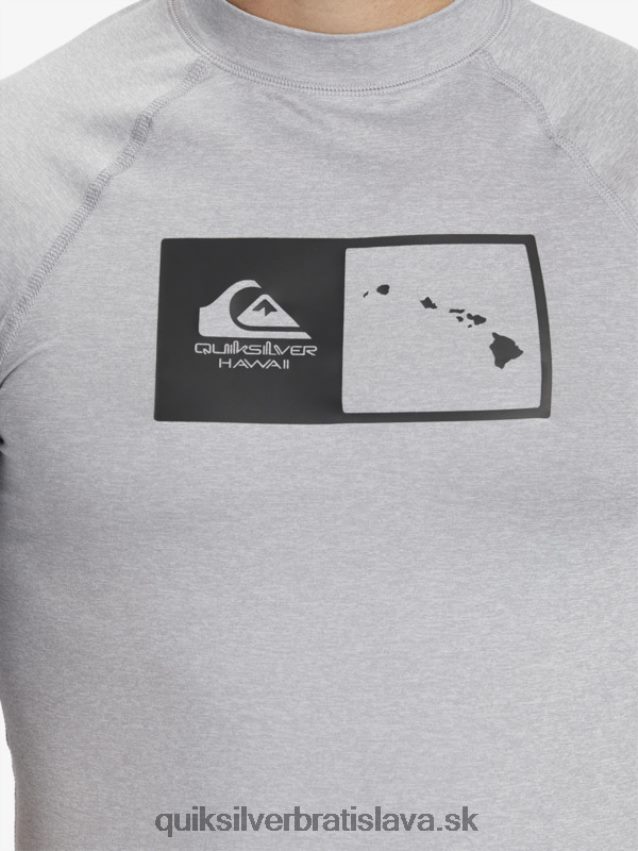 Havajské surfové tričko s krátkym rukávom upf 50 Quiksilver muži B80HXR1169 vres so snehom