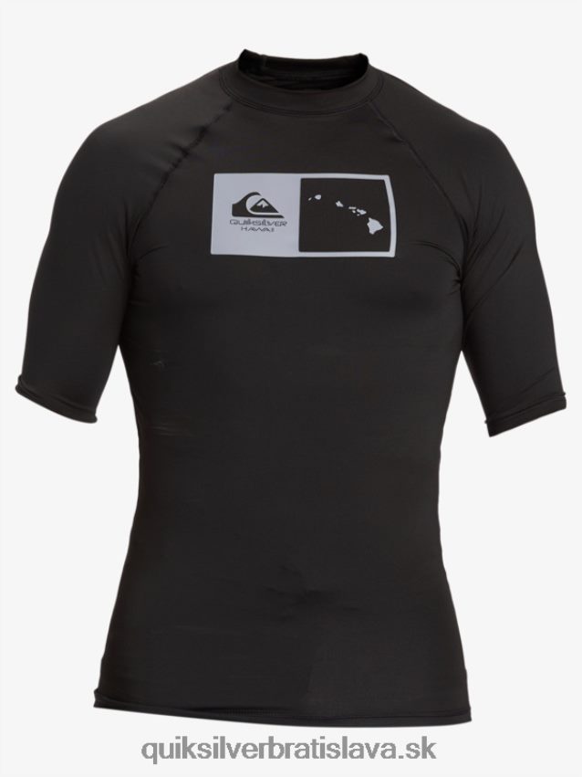 Havajské surfové tričko s krátkym rukávom upf 50 Quiksilver muži B80HXR1170 čierna