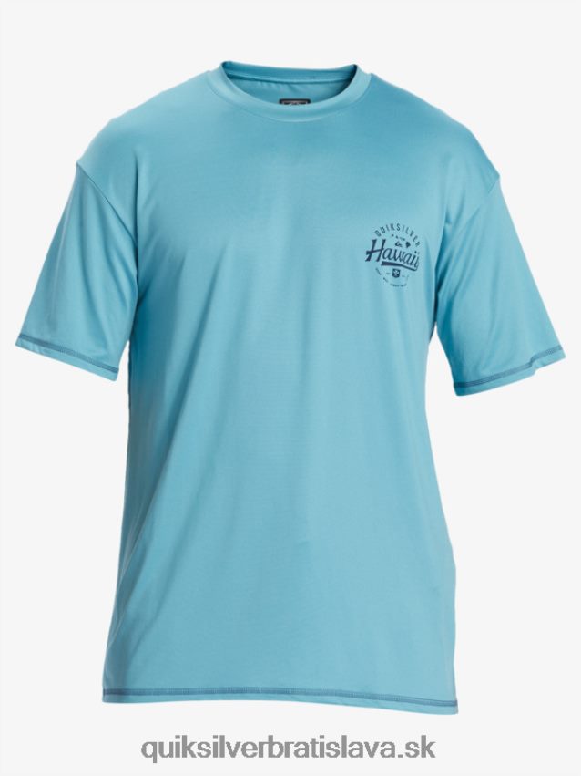 Havajské surfové tričko s krátkym rukávom upf 50 Quiksilver muži B80HXR880 delphinium blue