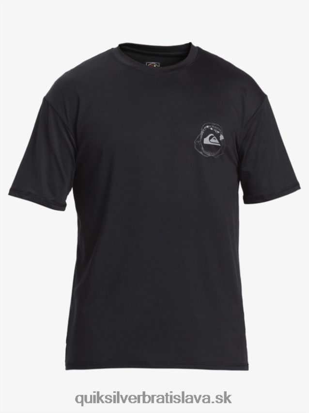 Havajské surfové tričko s krátkym rukávom upf 50 Quiksilver muži B80HXR883 čierna