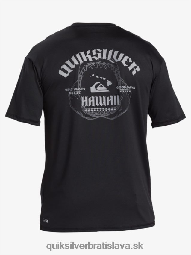 Havajské surfové tričko s krátkym rukávom upf 50 Quiksilver muži B80HXR883 čierna