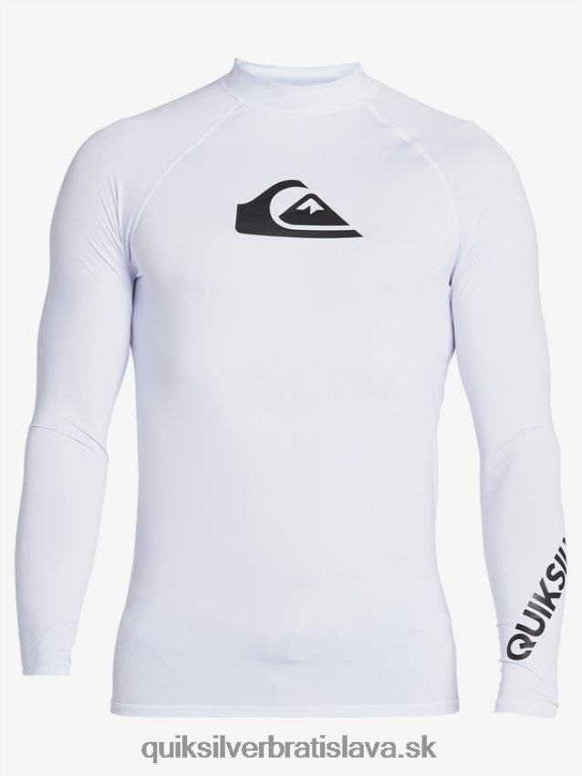 all time long sleeve upf 50 rashguard Quiksilver muži B80HXR1429 biely