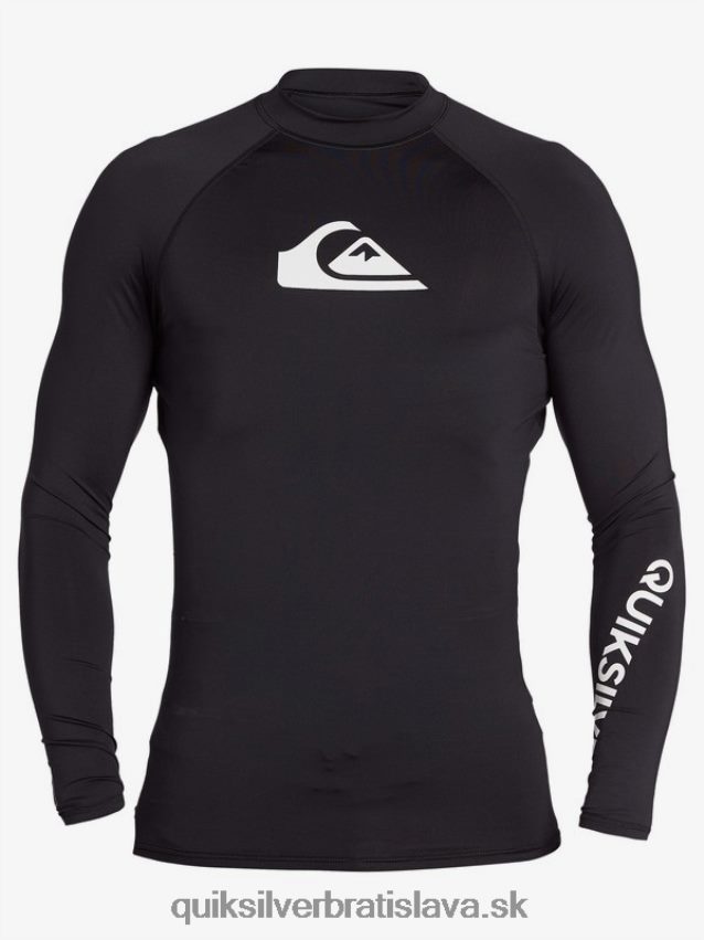 all time long sleeve upf 50 rashguard Quiksilver muži B80HXR1430 čierna