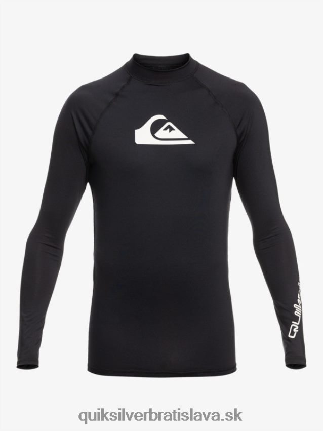 all time long sleeve upf 50 rashguard Quiksilver muži B80HXR817 čierna