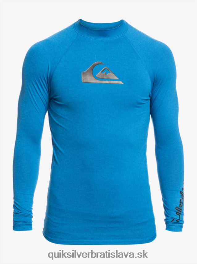 all time long sleeve upf 50 rashguard Quiksilver muži B80HXR822 šnorchlovať modrý vres