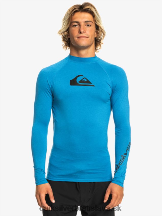 all time long sleeve upf 50 rashguard Quiksilver muži B80HXR822 šnorchlovať modrý vres