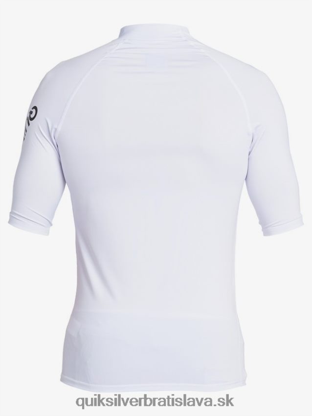 all time short sleeve upf 50 rashguard Quiksilver muži B80HXR1262 biely