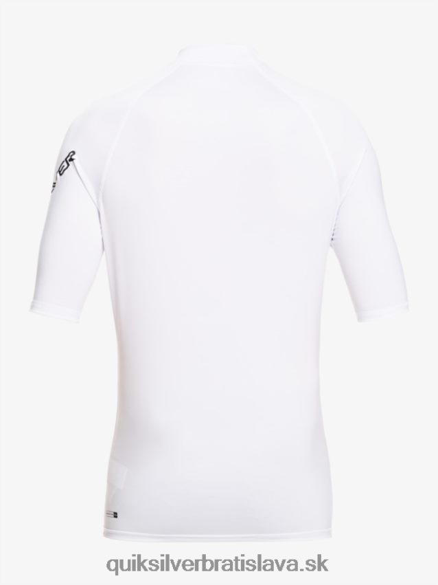 all time short sleeve upf 50 rashguard Quiksilver muži B80HXR810 biely