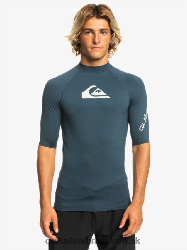 all time short sleeve upf 50 rashguard Quiksilver muži B80HXR812 námornícke sako vres