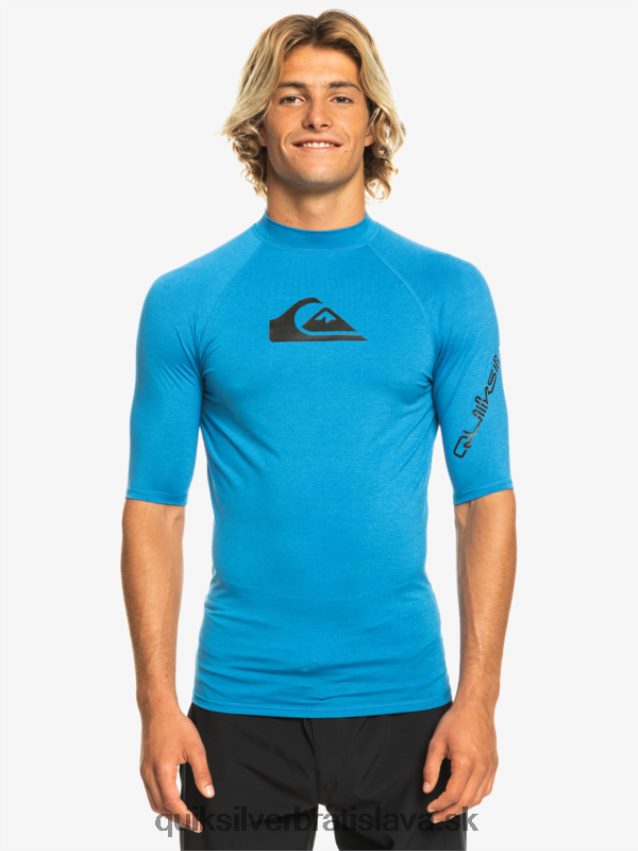 all time short sleeve upf 50 rashguard Quiksilver muži B80HXR814 šnorchlovať modrý vres