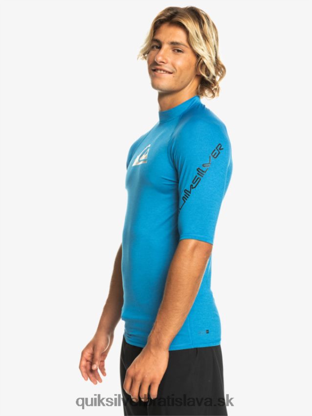 all time short sleeve upf 50 rashguard Quiksilver muži B80HXR814 šnorchlovať modrý vres