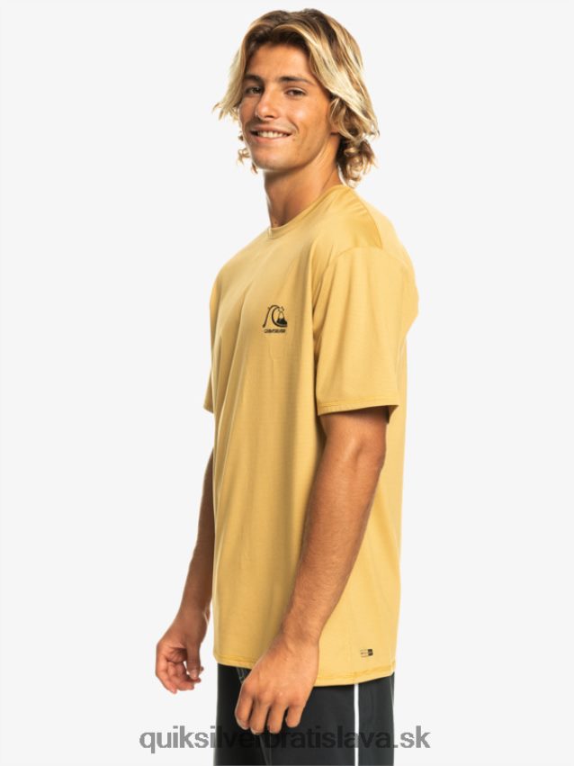 dedičné vresové tričko na surfovanie s krátkym rukávom upf 50 Quiksilver muži B80HXR1127 pšeničný vres