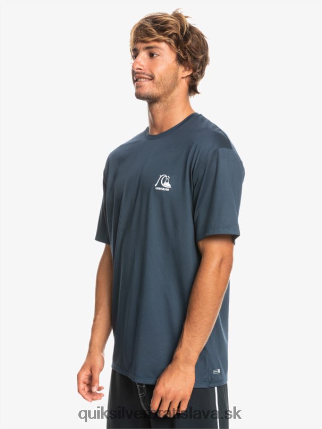 dedičné vresové tričko na surfovanie s krátkym rukávom upf 50 Quiksilver muži B80HXR1129 polnočný námornícky vres