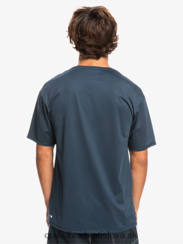 dedičné vresové tričko na surfovanie s krátkym rukávom upf 50 Quiksilver muži B80HXR1129 polnočný námornícky vres