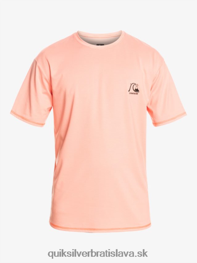 dedičné vresové tričko na surfovanie s krátkym rukávom upf 50 Quiksilver muži B80HXR1130 čerstvý lososový vres