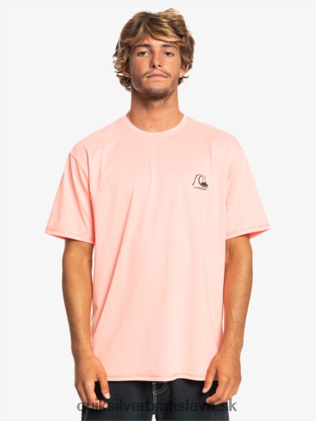 dedičné vresové tričko na surfovanie s krátkym rukávom upf 50 Quiksilver muži B80HXR1130 čerstvý lososový vres