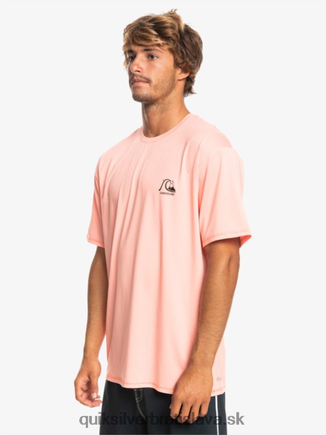 dedičné vresové tričko na surfovanie s krátkym rukávom upf 50 Quiksilver muži B80HXR1130 čerstvý lososový vres