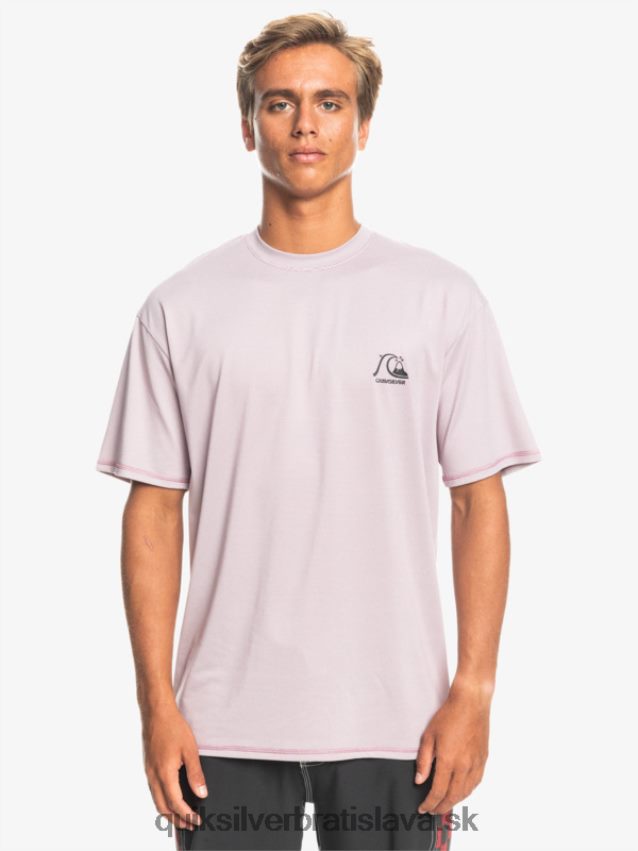 dedičné vresové tričko na surfovanie s krátkym rukávom upf 50 Quiksilver muži B80HXR1132 prašný vres orchideový