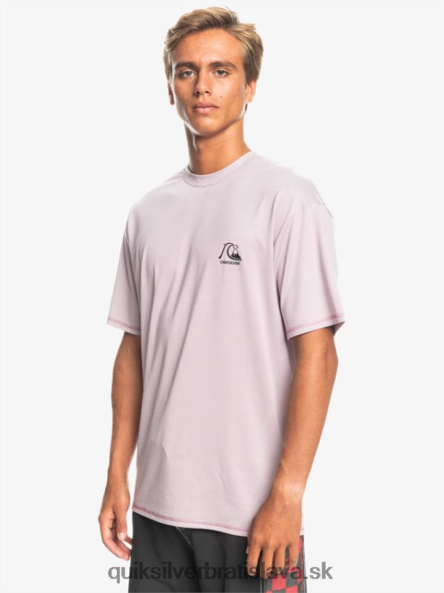 dedičné vresové tričko na surfovanie s krátkym rukávom upf 50 Quiksilver muži B80HXR1132 prašný vres orchideový