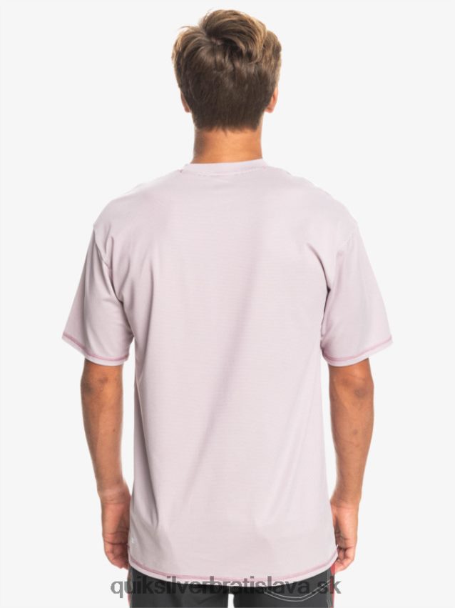 dedičné vresové tričko na surfovanie s krátkym rukávom upf 50 Quiksilver muži B80HXR1132 prašný vres orchideový