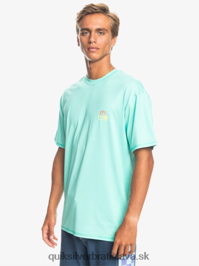 dedičné vresové tričko na surfovanie s krátkym rukávom upf 50 Quiksilver muži B80HXR1133 bazén zelený vres