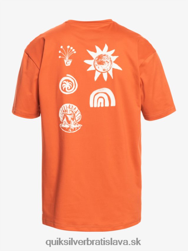 mix surfové tričko s krátkym rukávom upf 50 Quiksilver muži B80HXR1810 pikantná omáčka