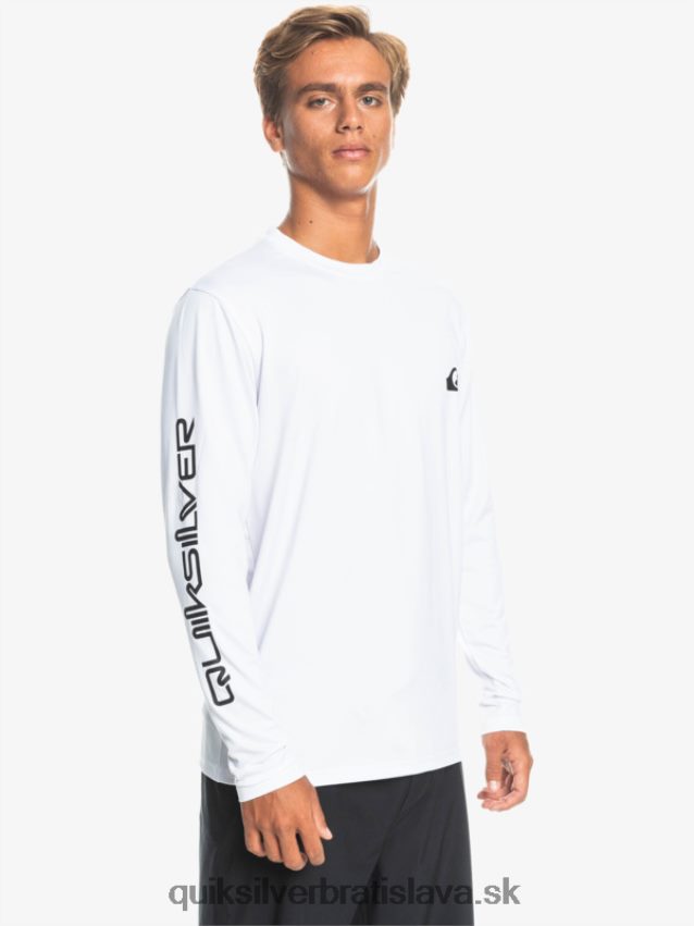 omni session tričko na surf s dlhým rukávom upf 50 Quiksilver muži B80HXR401 biely