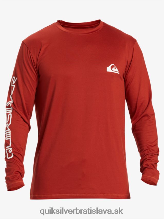omni session tričko na surf s dlhým rukávom upf 50 Quiksilver muži B80HXR403 červený okr