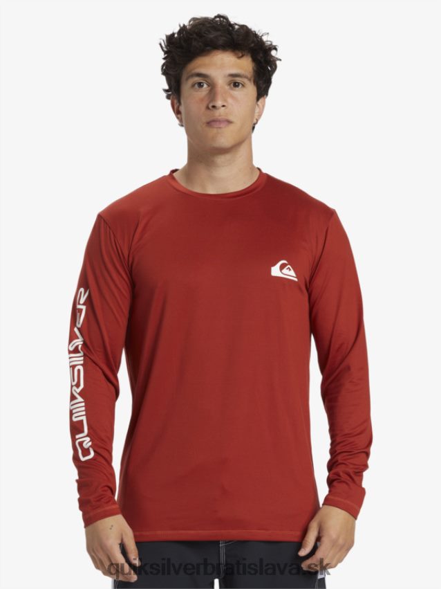 omni session tričko na surf s dlhým rukávom upf 50 Quiksilver muži B80HXR403 červený okr