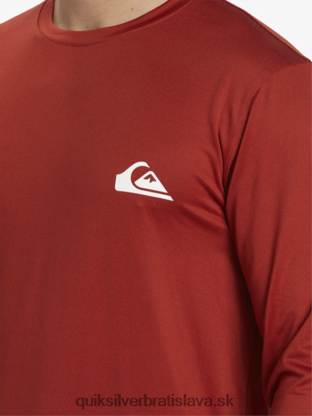 omni session tričko na surf s dlhým rukávom upf 50 Quiksilver muži B80HXR403 červený okr