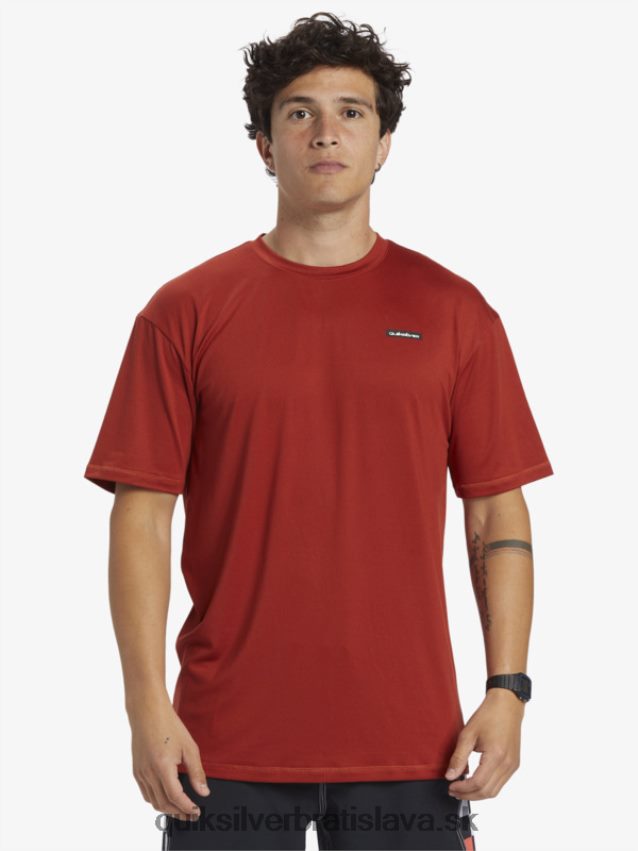 omni session upf 50 surfové tričko s krátkym rukávom Quiksilver muži B80HXR539 červený okr