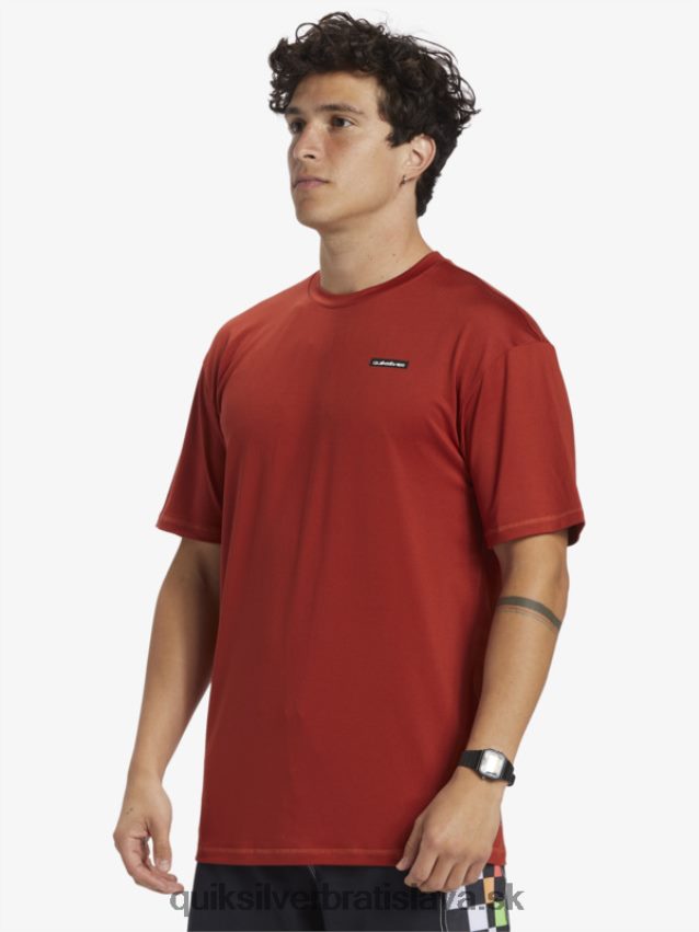 omni session upf 50 surfové tričko s krátkym rukávom Quiksilver muži B80HXR539 červený okr