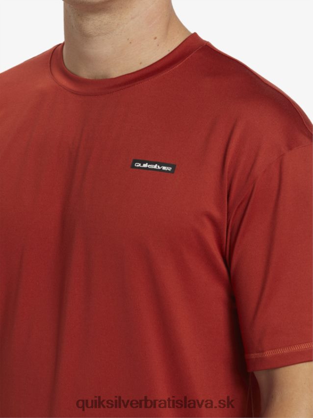 omni session upf 50 surfové tričko s krátkym rukávom Quiksilver muži B80HXR539 červený okr