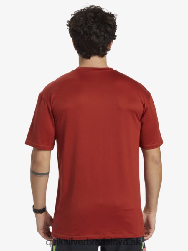 omni session upf 50 surfové tričko s krátkym rukávom Quiksilver muži B80HXR539 červený okr