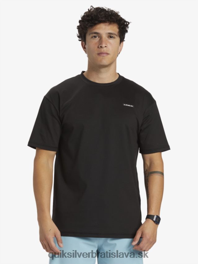 omni session upf 50 surfové tričko s krátkym rukávom Quiksilver muži B80HXR543 čierna