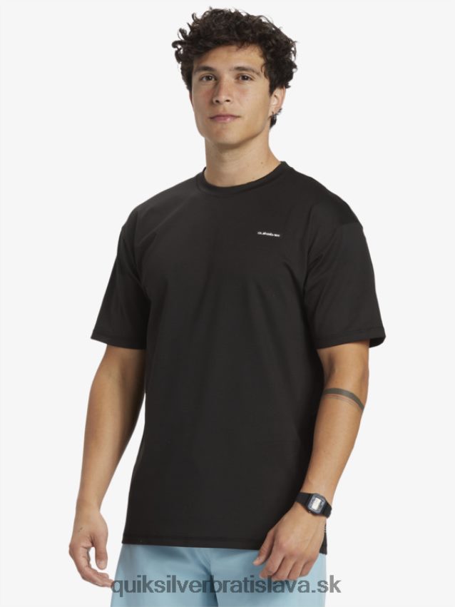 omni session upf 50 surfové tričko s krátkym rukávom Quiksilver muži B80HXR543 čierna