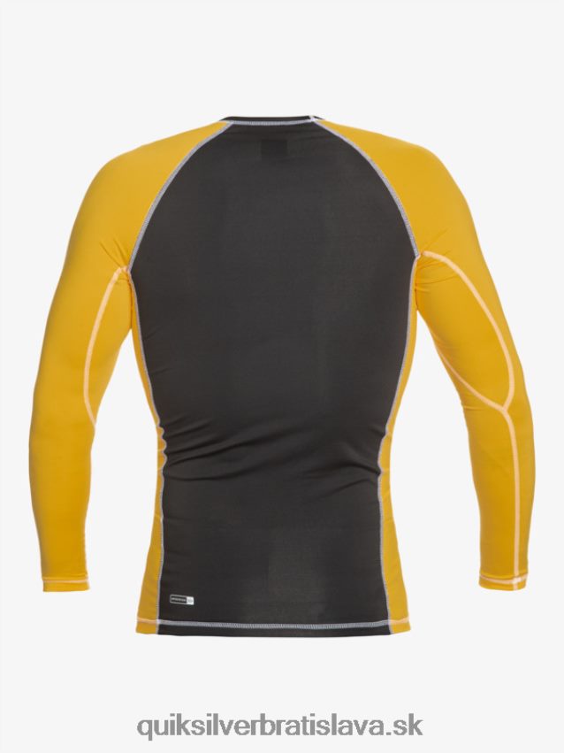 saturn ochrana dlhý rukáv upf 50 rashguard Quiksilver muži B80HXR652 žĺtok žltý