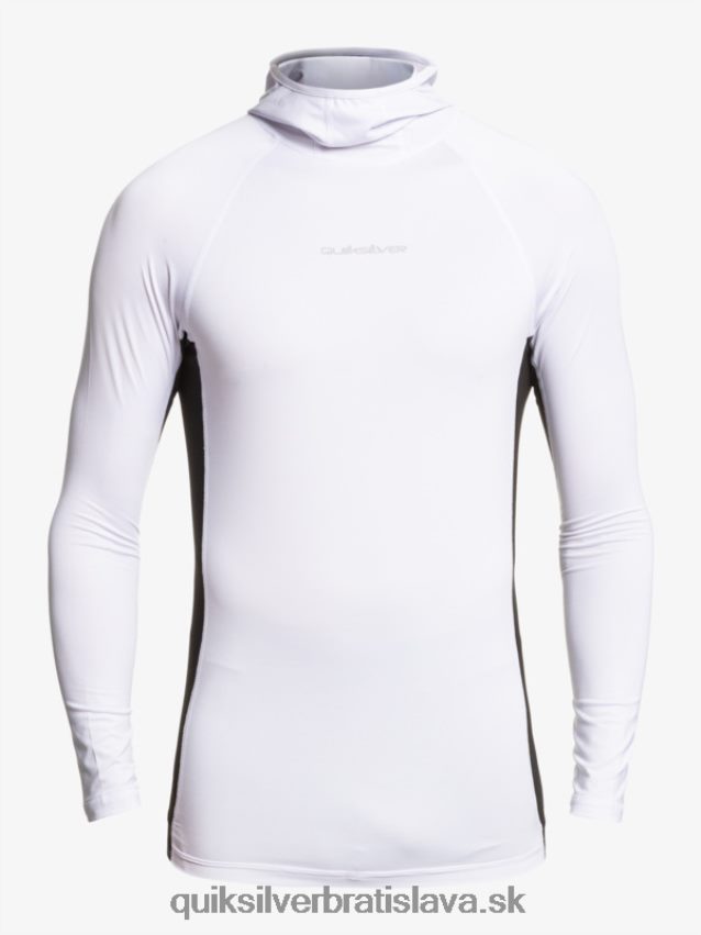 storm tripper dlhý rukáv rashguard Quiksilver muži B80HXR1837 biely