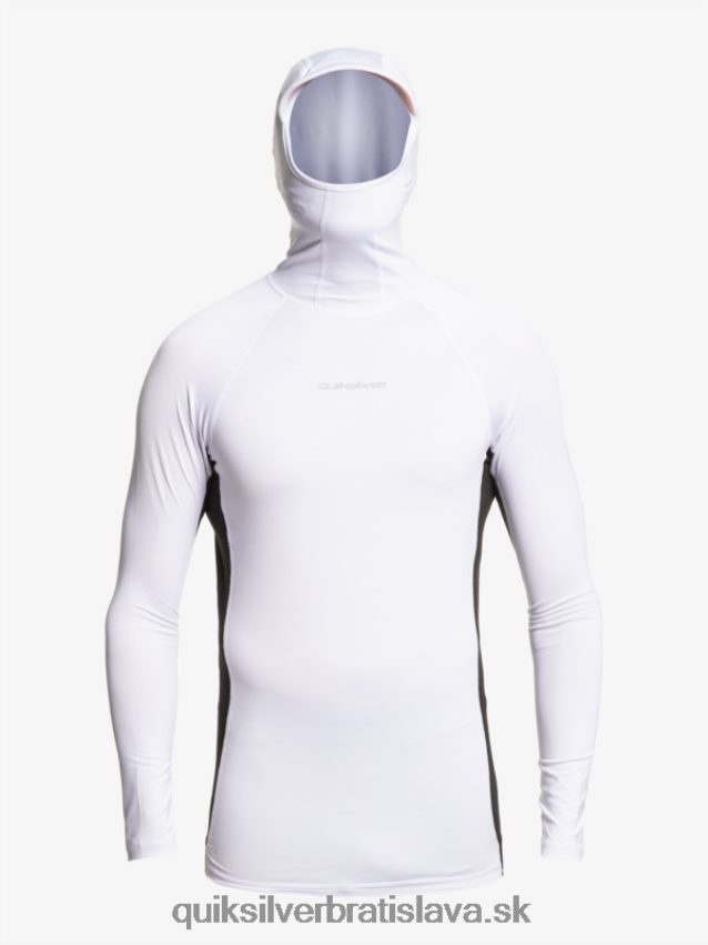 storm tripper dlhý rukáv rashguard Quiksilver muži B80HXR1837 biely