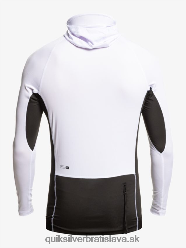 storm tripper dlhý rukáv rashguard Quiksilver muži B80HXR1837 biely