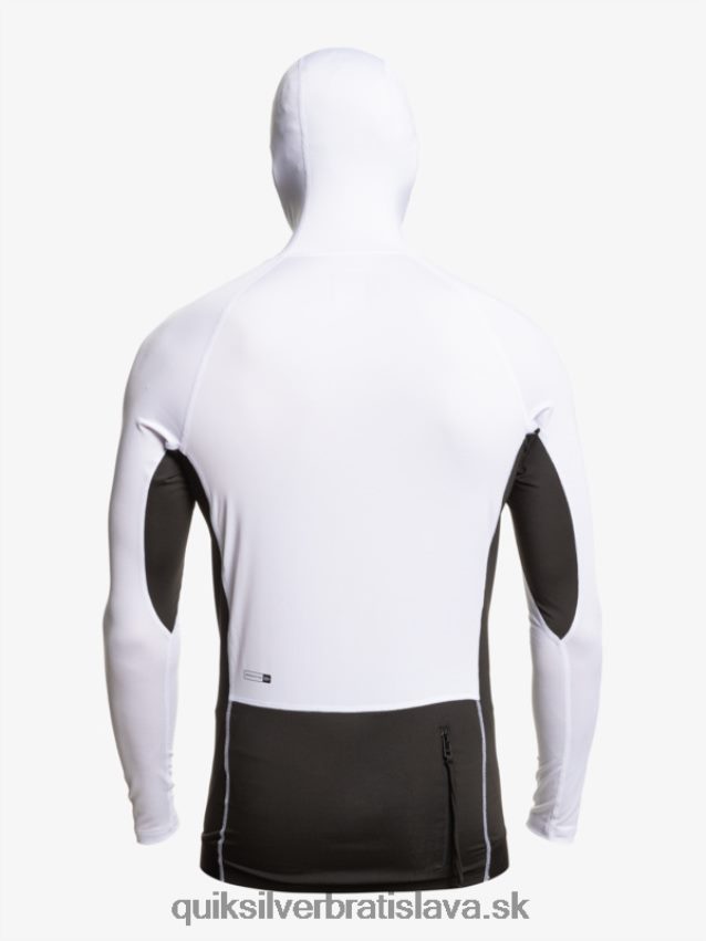 storm tripper dlhý rukáv rashguard Quiksilver muži B80HXR1837 biely