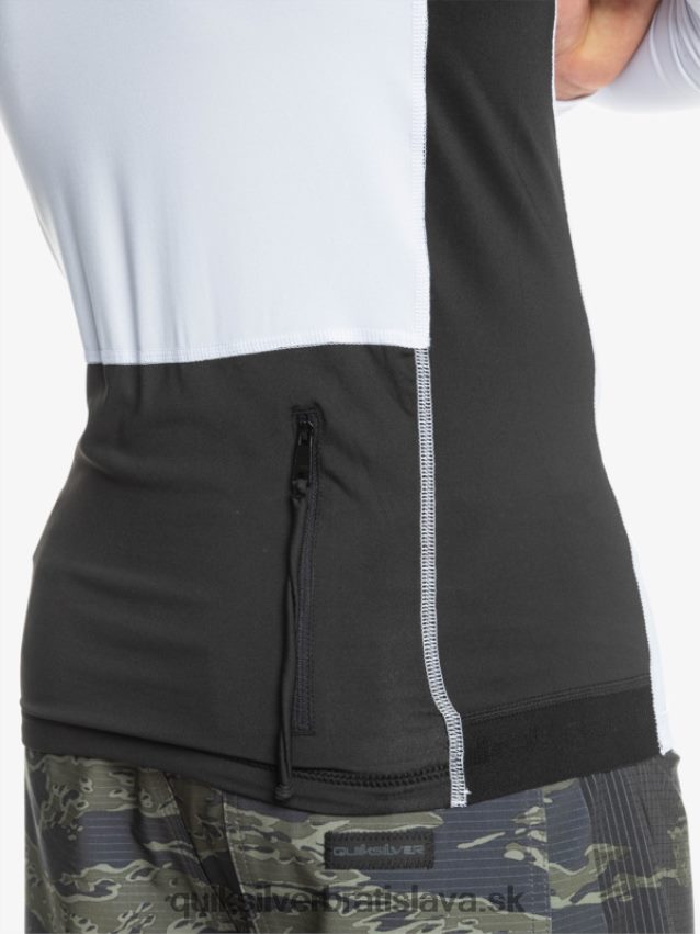 storm tripper dlhý rukáv rashguard Quiksilver muži B80HXR1837 biely