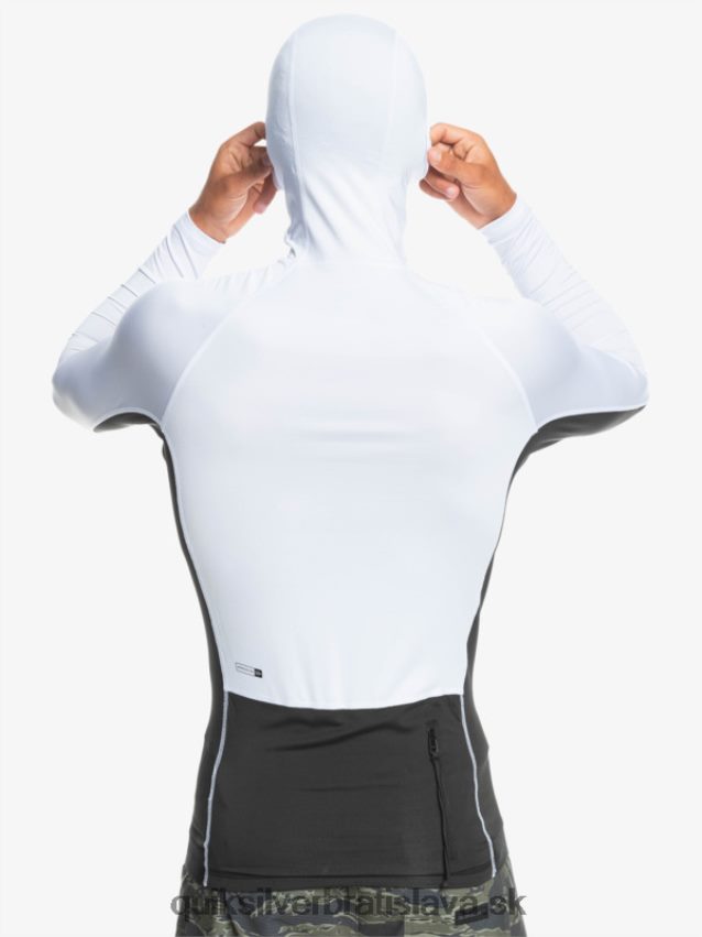 storm tripper dlhý rukáv rashguard Quiksilver muži B80HXR1837 biely